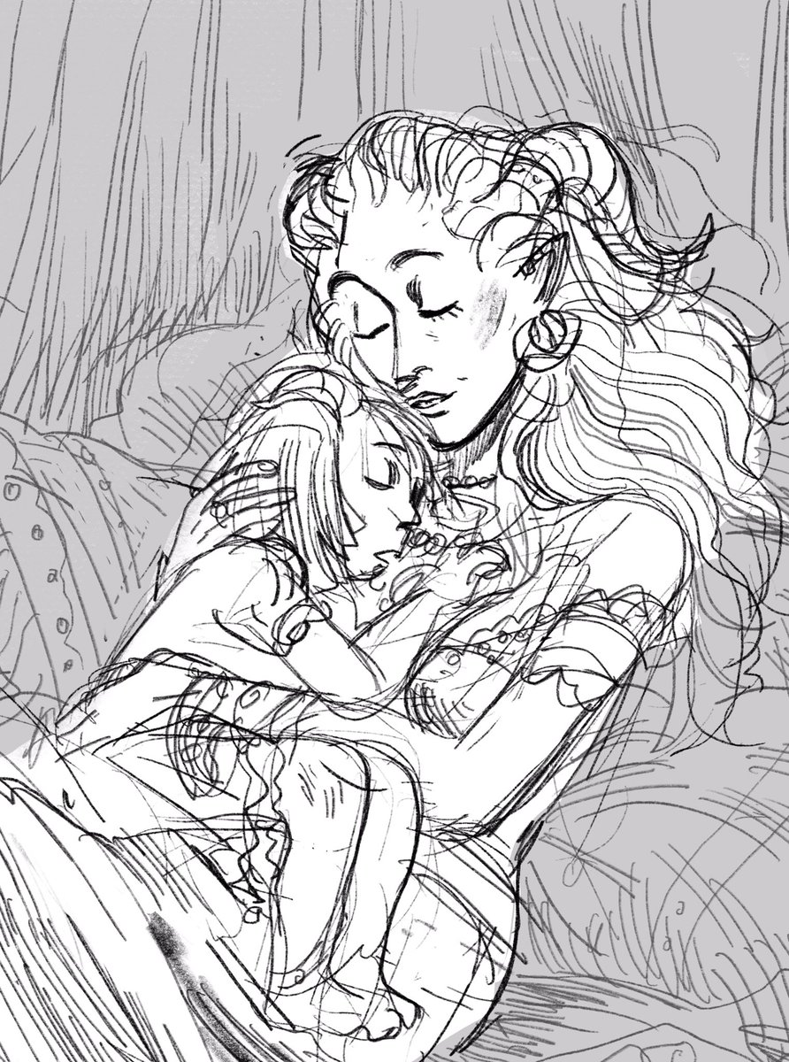 Sometimes you gotta draw hot tiefling moms 