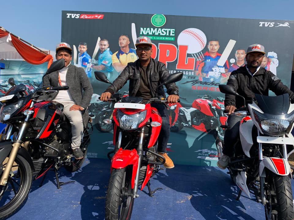 PokharaPLeague's tweet photo. We are proud to be associated with TVS as our racing partner @TVS_Nepal #TVS #RacingPartner #PPL https://t.co/vI5c03Ap5M