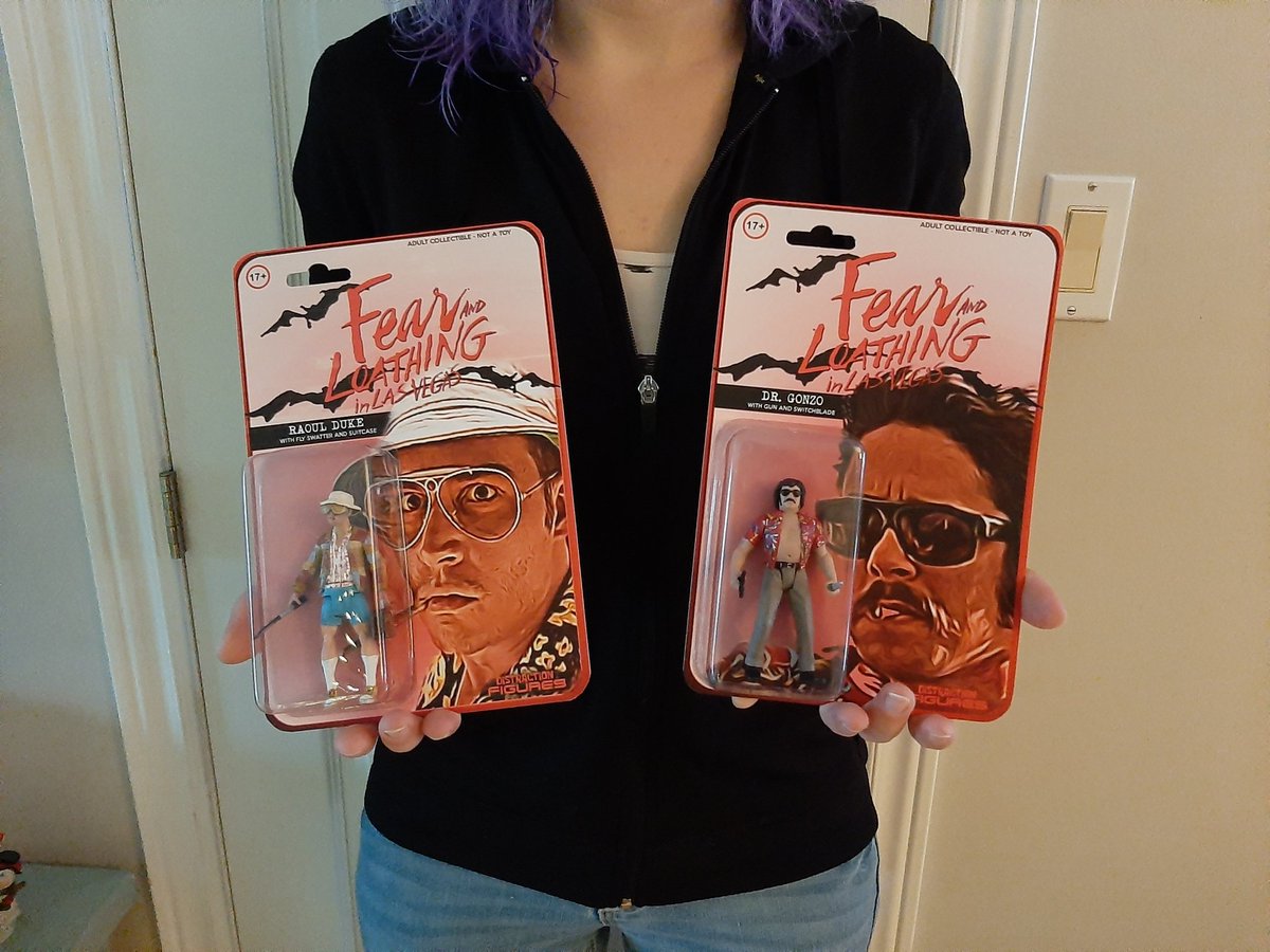 distractfig's tweet photo. Custom set of fear and loathing in Las Vegas custom 3-3/4" action figures auction ends in 3 hours. 
Link in my bio
#fearandloathinginlasvegas #JohnnyDepp #bootleg #actionfigures https://t.co/tf2RsOhL0T