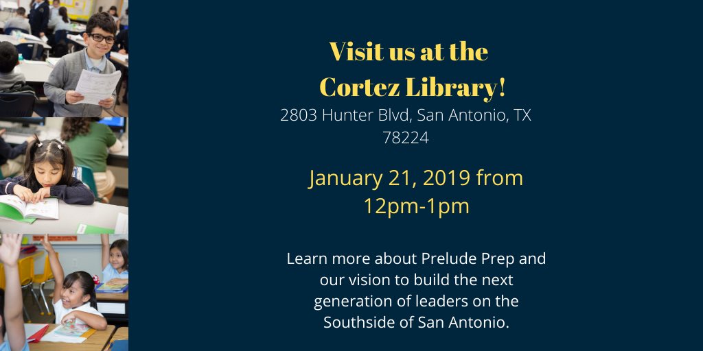 Visit us at the Cortez Library today from 12pm-1pm! ( 2803 Hunter Blvd, 78224)