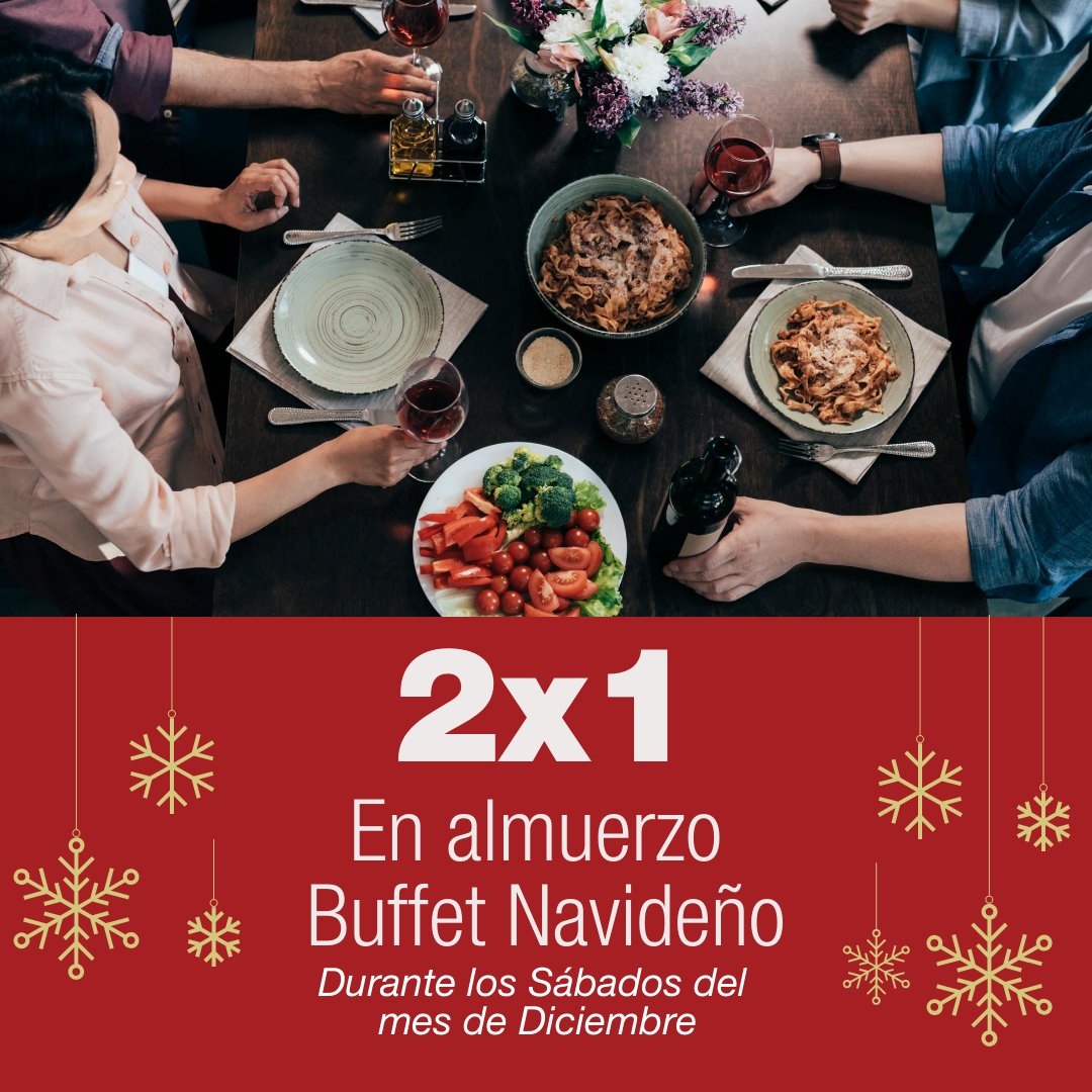 ✨ Disfruta de nuestra promo #2x1 en Almuerzo Buffer Navideño.

✨Valor: $28+imp 
✨Horario: De 12h00 a 15h00
✨Lugar: Restaurante Cook's- La fuente- Café Bar

¡Te esperamos!

#SheratonGuayaquil
#SheratonGye
#experience
#Sheratonhotels
#Hotel
#hoteles 
#almuerzo 
#buffet