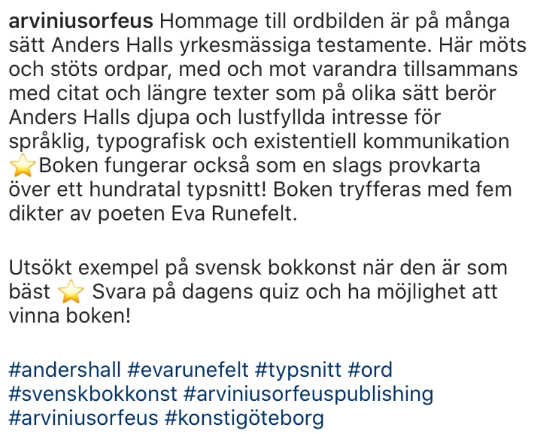 EvaMariaHall's tweet photo. Arvinius + Orfeus förlag. Adventskalender lucka 21 på Instagram idag. 

Anders Halls bok Hommage till ordbilden presenteras med text, bilder och quiz. 

Min far.

#ArviniusOrfeus
#AndersHall https://t.co/CPbvaOWaFe