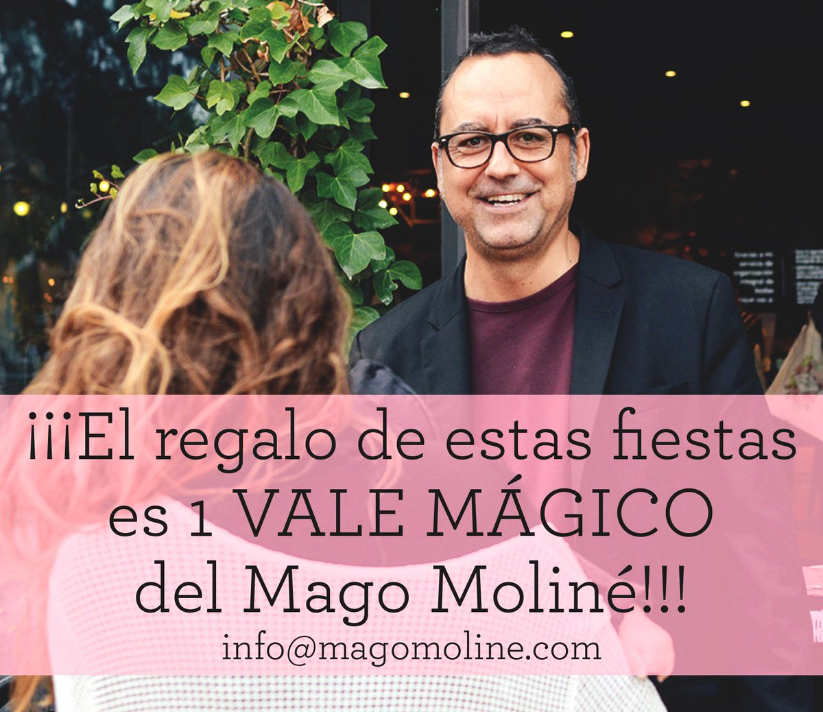 nachomoline's tweet photo. Regala magia!!!
Para una boda, un cumpleaños, una cena de empresa, cualquier tipo de evento corporativo, para lo que quieras... https://t.co/QEQhtwbnWI