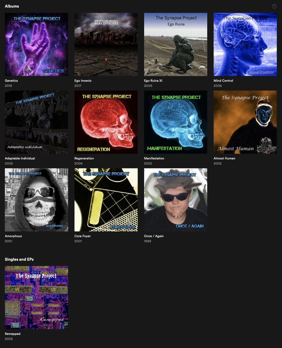 SynapseProject_'s tweet image. To mark 20 years of The Synapse Project all albums / tracks are now available on all major streaming/digital platforms.
itunes.apple.com/us/artist/1246…
open.spotify.com/artist/04cN0fg…
#AppleMusic #Spotify #thesynapseproject