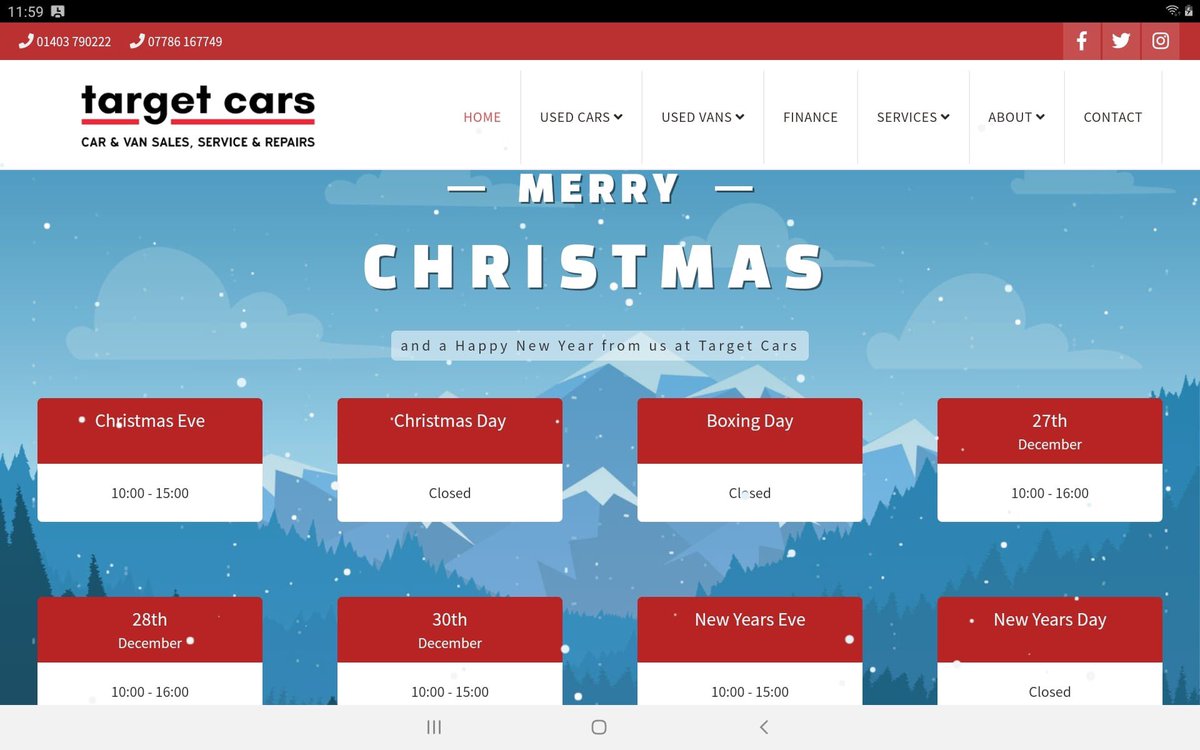 TargetCars's tweet image. Wishing all our customers past, present and future a very merry christmas and happy new year.
Here are our opening hours to come and see us over the festive period.
Don't forget we offer finance on all our vehicles and 6 months rac warranty for piece of mind.