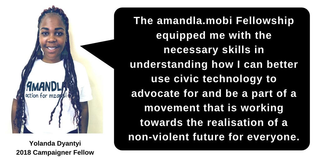 Applications for the 2020 Campaigner Fellowship close tomorrow Sunday 22 December. Learn more here: amandla.mobi/fellowship