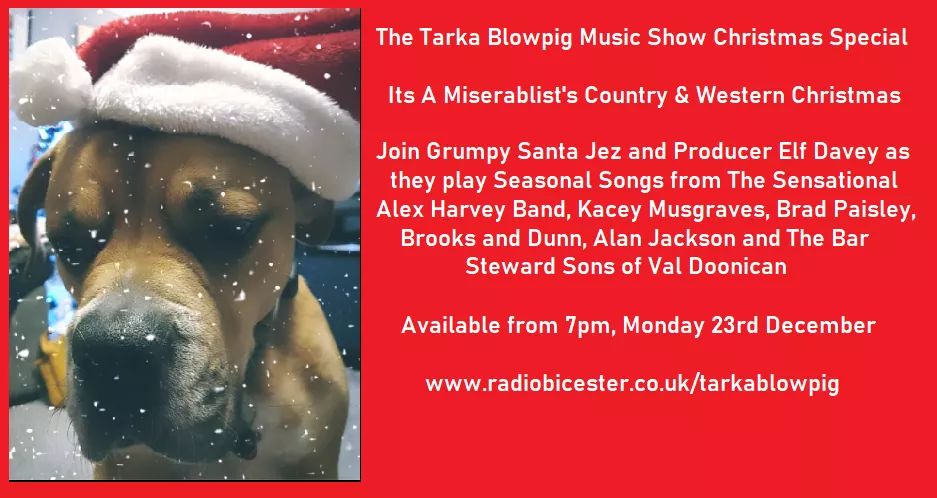 Join Grumpy Santa Jez &amp; Producer Elf Davey for some of the best miserable country &amp; western Christmas songs incl <a href="/KaceyMusgraves/">K A C E Y</a> <a href="/JohnnyCash/">Johnny Cash</a> <a href="/BradPaisley/">Brad Paisley</a> <a href="/OfficialJackson/">Alan Jackson</a> <a href="/BrooksAndDunn/">Brooks & Dunn</a> @marygauthier_ and <a href="/barstewardsons/">The Bar-Steward Sons of Val Doonican</a> 
Availble 7pm (GMT) Monday 23rd December