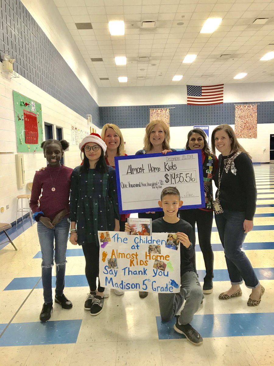 MADISONCUSD200's tweet photo. What an awesome culmination to our students’ entrepreneur program! After a successful marketplace experience, our business leaders donated the proceeds to @AlmostHomeKids #yourcommunityschools https://t.co/u5lNafzhOS
