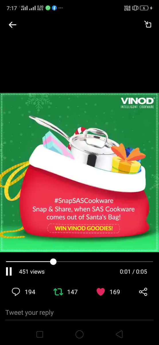 Kinjal__01's tweet photo. @Vinod_Cookware Here's my screenshot ๐
#ContestAlert #SnapSASCookware #Contest #VinodGoodies #NewContest #ContestAlert #ChristmasContest #XmasContest #Giveaways #goodies #Prizes #ContestTime
Join @imPalak18 @am_vaishali @gouravlz @GoldQueenie4 @JainShantilal12 @harshj5765 @NishantJain_88 https://t.co/xSPuoiwVp4