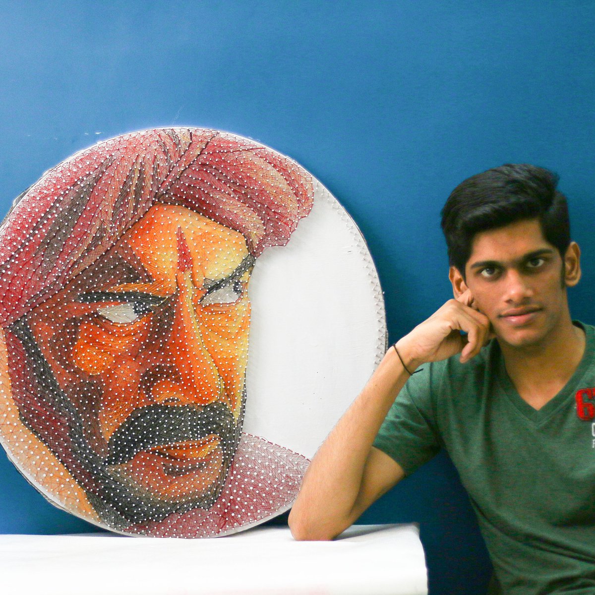 ajinkyasahane11's tweet photo. Nail and Thread Portrait of upcoming movie "Tanhaji: The unsung warrior" (@ajaydevgn)🎨 !!!
Thousands of Nails, Metres of Thread and hard work of months and finally the portrait is done. 😇
#DevgnOn100
@TeamAjayDevgn @ajaydevgn @itsKajolD  @TanhajiFilm 
#TanhajiTheUnsungWarrior https://t.co/ElOWwQZqZd