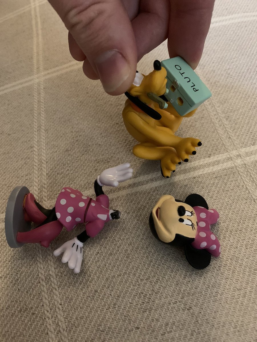 keld28's tweet photo. @DisneyStoreGBR bought the Mickey Mega Figurine set for my nieces Christmas present. She opened it this weekend(an early celebration) and very disappointed these figures came out the box like this. Don’t want to take the whole set off her to return. What should I do? https://t.co/Aywbcob4dZ