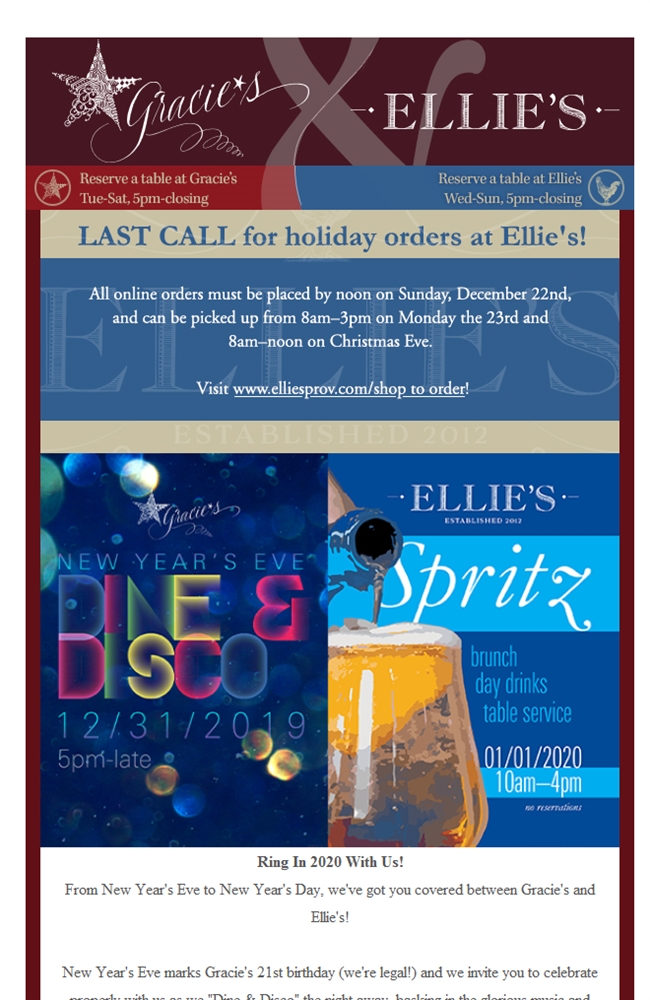 Dance NYE Away &amp; Brunch All New Year's Day! bit.ly/2SfK6nU