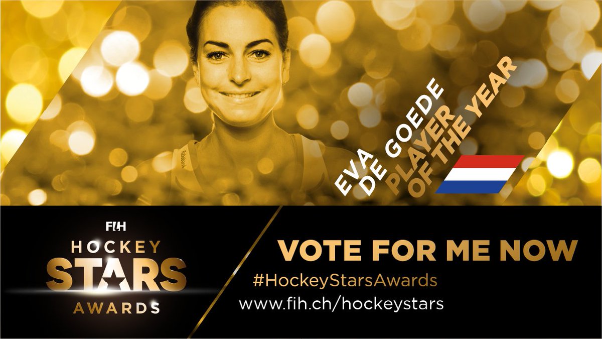 FIH_Hockey's tweet photo. Have you voted for the Player of the year (women) yet?

To vote for the Netherlands' captain @Evadegoede  👇   
https://t.co/vwwBDrdqO6

@oranjehockey  

#HockeyStarsAwards https://t.co/zZLDVW4Vtw