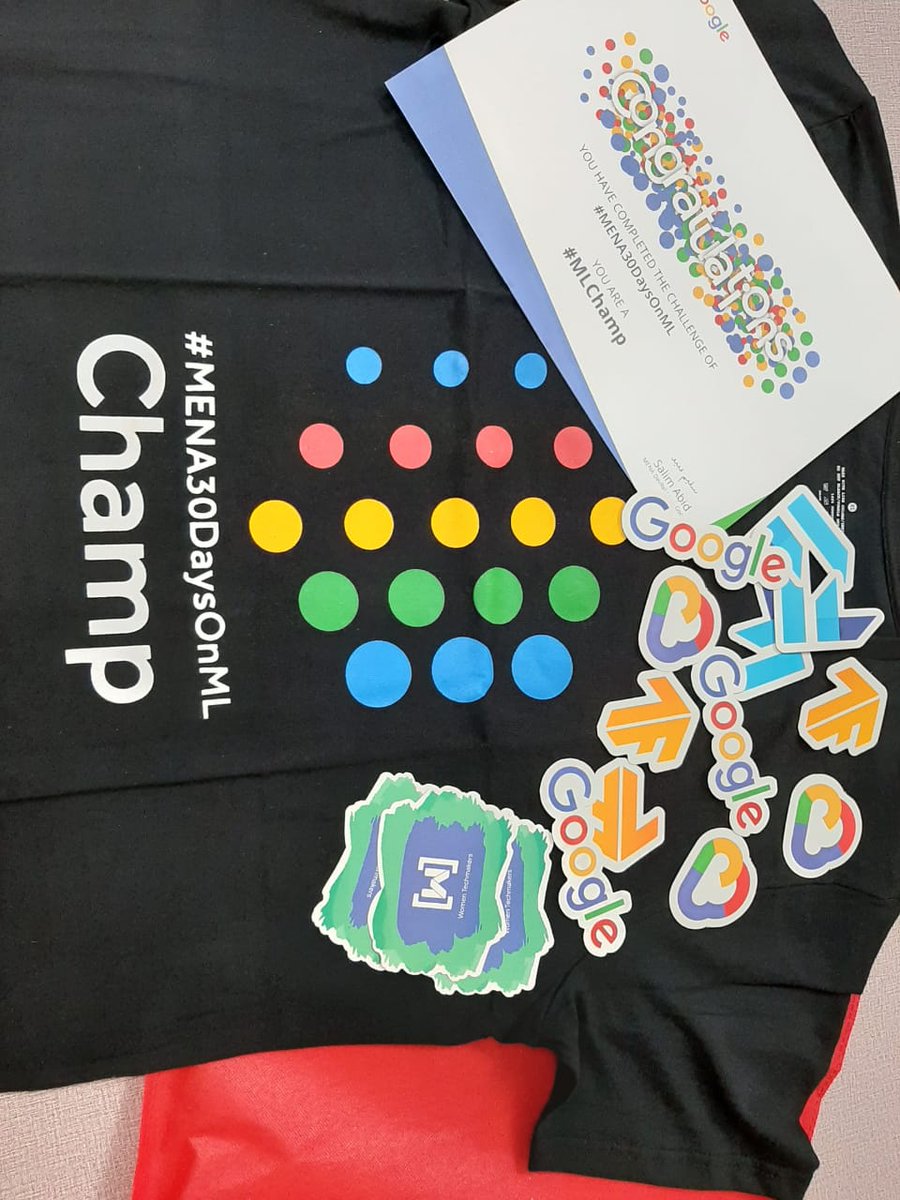 NaderIsmaiel's tweet photo. Appreciate it guys for this amazing gift❤
@Google @GoogleArabia @abid_salim @GCPcloud @googlecloud
#MENA30DaysOnML
#MLChamp https://t.co/q7O7ugWaFj