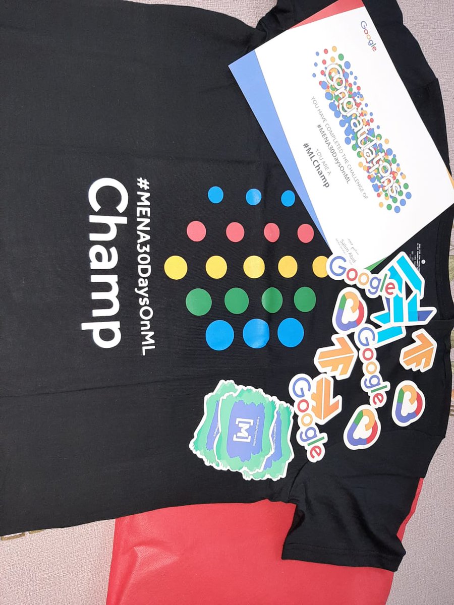 NaderIsmaiel's tweet photo. Appreciate it guys for this amazing gift❤
@Google @GoogleArabia @abid_salim @GCPcloud @googlecloud
#MENA30DaysOnML
#MLChamp https://t.co/q7O7ugWaFj