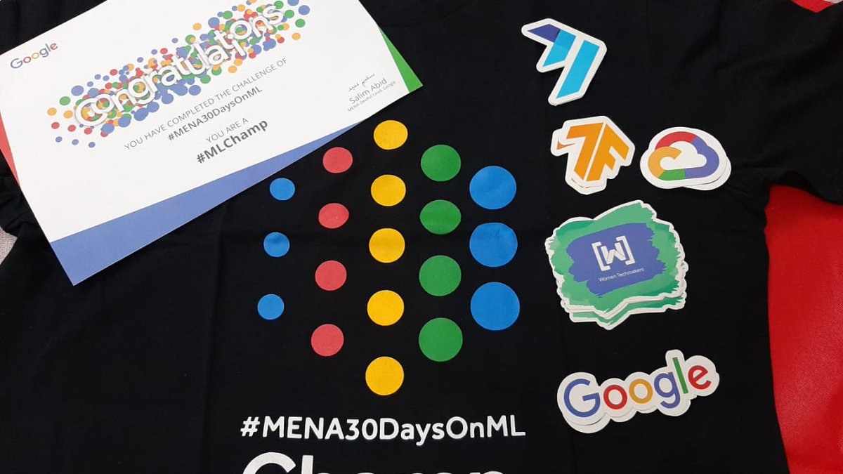 NaderIsmaiel's tweet photo. Appreciate it guys for this amazing gift❤
@Google @GoogleArabia @abid_salim @GCPcloud @googlecloud
#MENA30DaysOnML
#MLChamp https://t.co/q7O7ugWaFj