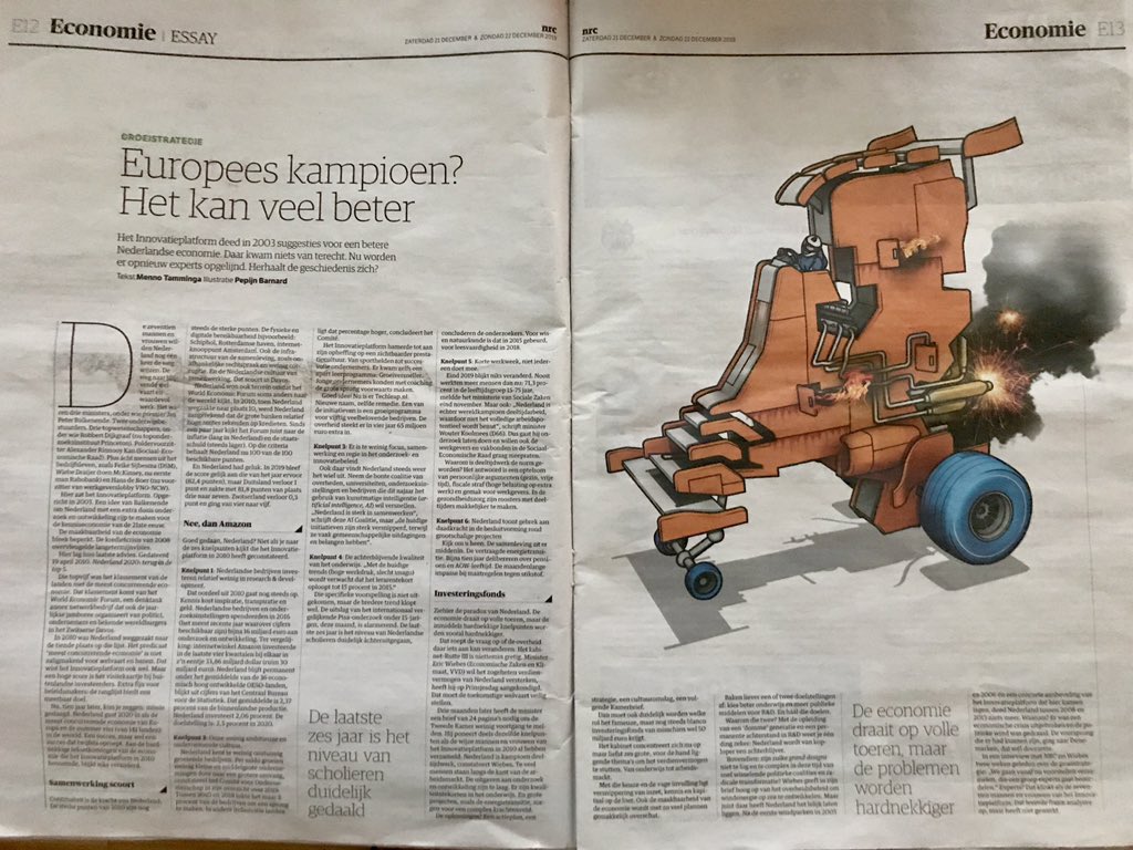 chrisbuijink's tweet photo. In @nrc @menno_tamminga over #Nederland’s race naar de innovatieve wereldtop “Europees kampioen? Het kan veel beter” #Innovatieplatform #Groeibrief https://t.co/shqdBWYumT