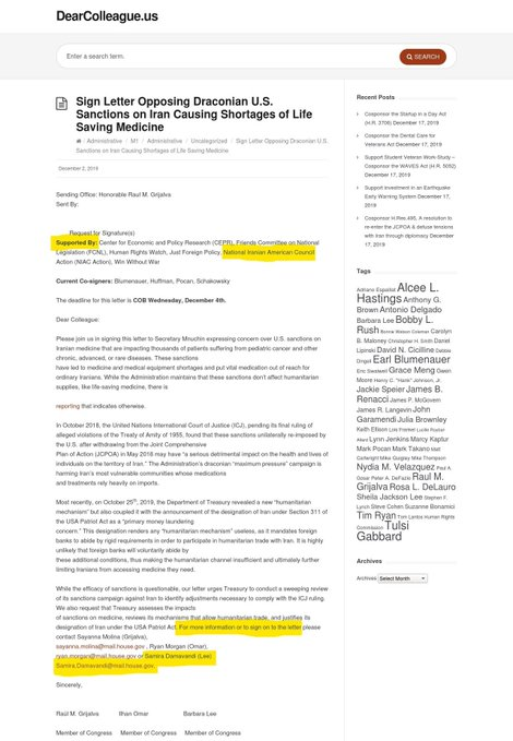 4) @samira_says is a permanent Legislative Assistant in the Office of  @RepBarbaraLee. That could potentially give her (and the regime in Iran) access to U.S. citizens' data.