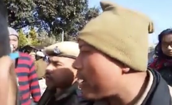 BinaNepram's tweet photo. As Section 144 imposed 2 MONTHS #Manipur journalists mishandled by security forces while covering protests #CitizenAct Note-#KishorchandraWangkhem jailed 2019 for @Facebook post. No freedom of expression @CPJAsia @davidakaye @UNHumanRights https://t.co/X66iFvYILu