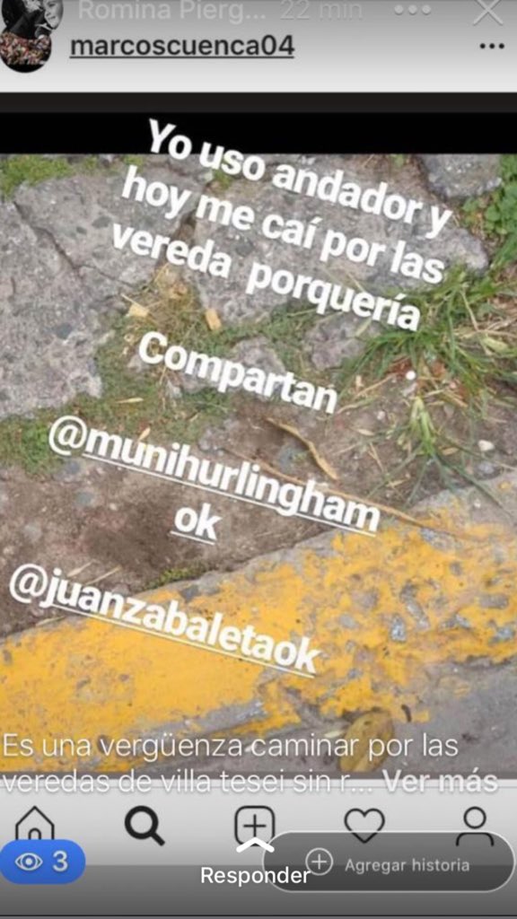 maritapier's tweet photo. hoy mi hijo se cayó en la calle por las veredas rotas no hay rampas bien hechas es una vergüenza pero sobre todos es peligroso ser un peatón con discapacidad motriz en villa Tesei @alferdez @MuniHurlingham @JuanZabaletaOK https://t.co/fhKnISkRsf