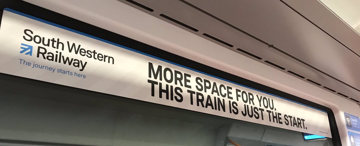 #SouthWesternRailway genius marketing. Constant strikes, fewer trains, but more space to cram in the cattle. And let’s put the prices up too! Doubles all around.