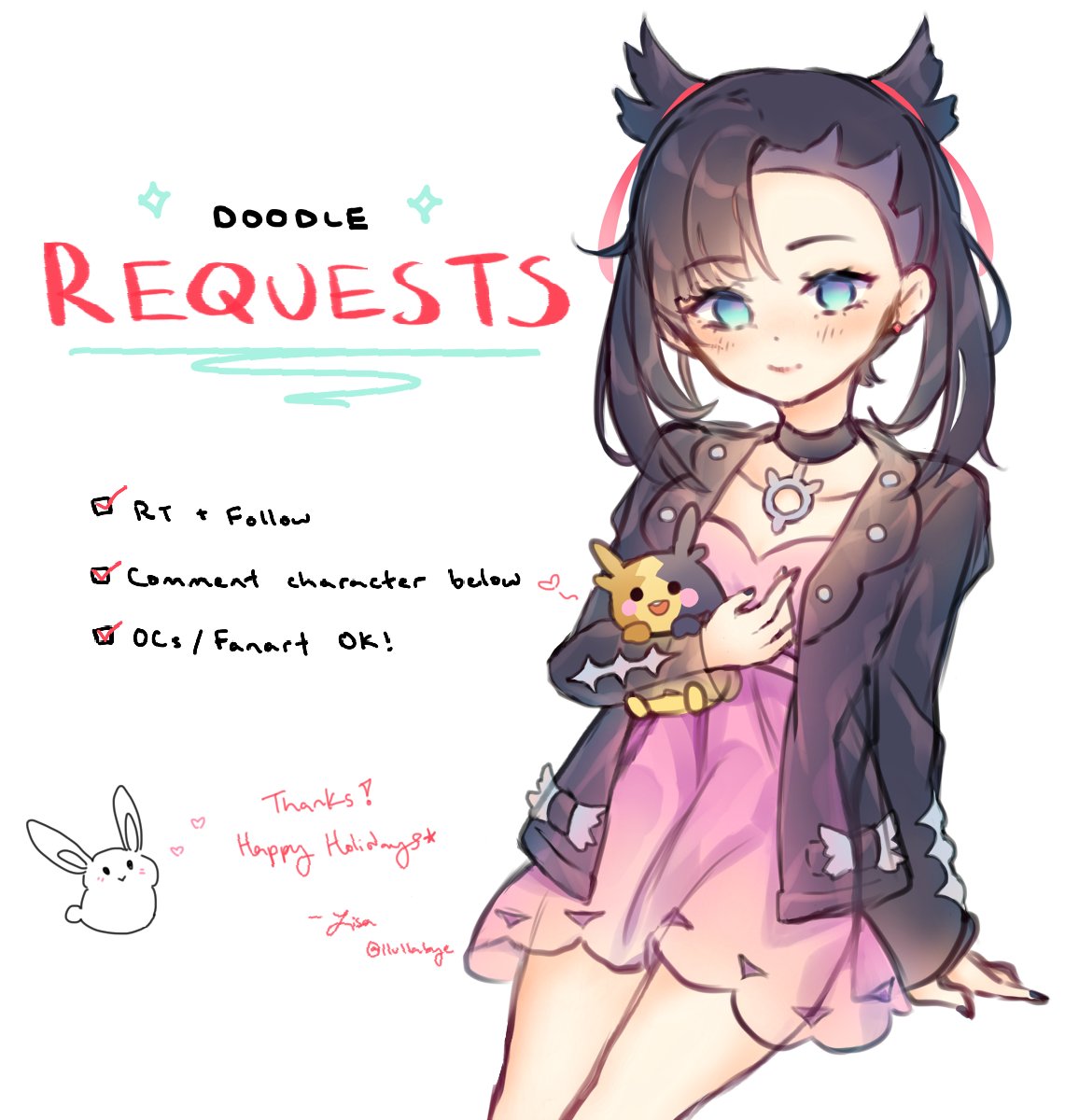 llullabye's tweet photo. ✨doodle requests◝(⁰▿⁰)◜✧˖°✨
I got a new drawing software recently, so help me get used to it by throwing me your OCs or fanart suggestions https://t.co/sP1MLplnZs