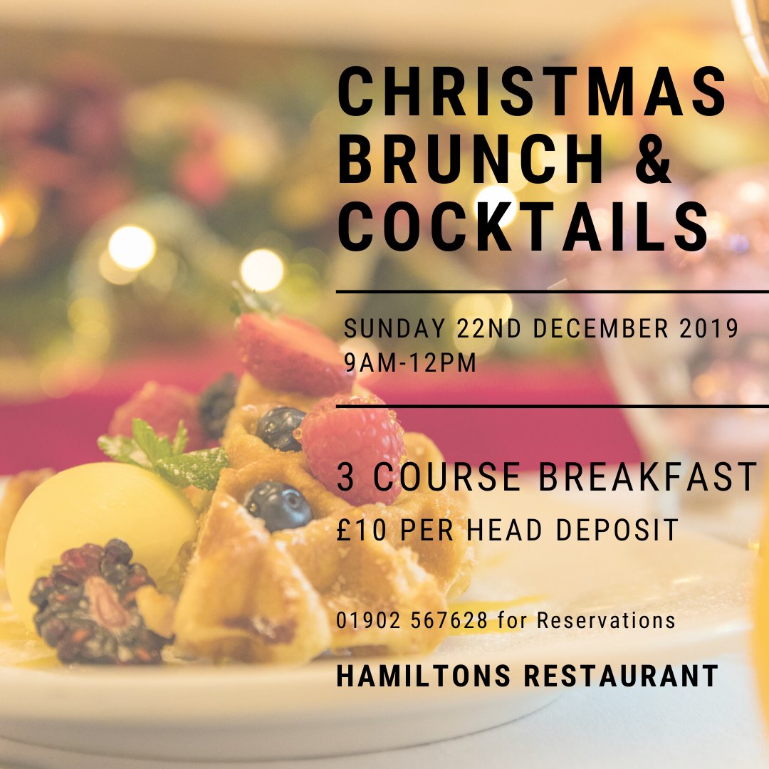 aparkviewhotel's tweet photo. Make some Christmas plans for Festive Sunday Brunch. #wolverhampton #wolverhamptonfood #wolves #wolverhamptonbrunch #brunch #cocktails #bigbreakfast #hamiltons #hamiltonsrestaurant #aparkview #aparkviewhotel #christmas #festive #dinewolverhampton #breakfast https://t.co/aNiBIGqYGc