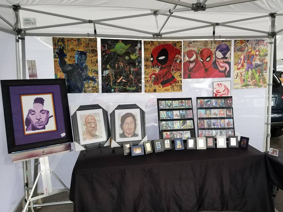 ArtOfKyleWillis's tweet photo. Taking these new mesh walls out for a test drive today at the Winter Wonder #RAM.

Come on out and get your last minute #Christmas shopping done at the last #riversideartsmarket before the holiday.

#riversidejax #shopsmall #shoplocal #buylocal #ilovejax #jacksonville https://t.co/pPS2OlfG3C