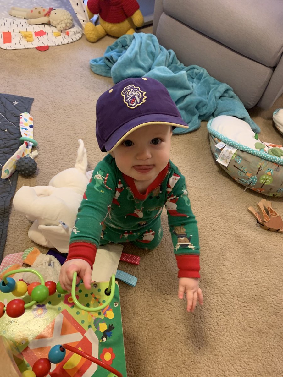 Geogalinis's tweet photo. Who’s headed to JMU to see the Dukes @JMUFootball play?! We are! 💜💛👑🐶🏈 That’s where @CollegeGameDay should be! #BeatWeberState #GODukes https://t.co/0RdYHRr9Ad