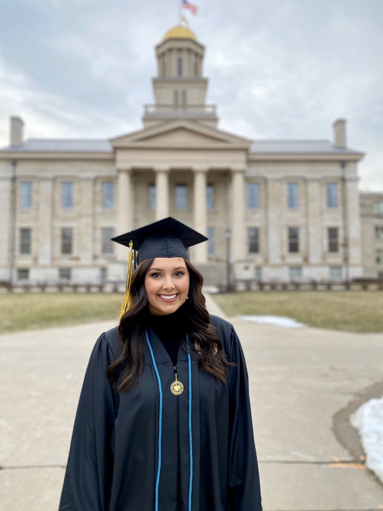 RaemaleeV's tweet photo. Congratulations on your Enterprise Leadership Degree from The University of Iowa. Next stop DMU. We are proud of you! 🖤💛🎓#Uiowagrad19 #wanderlustwraps #semesteratsea https://t.co/5hCswTNh4b