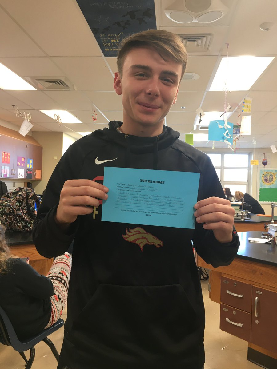 Preston Goers received a goat slip for always putting a smile on Abigail’s face!