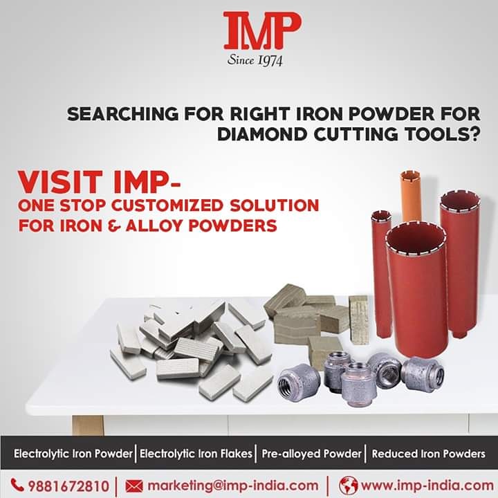 PowdersMetal's tweet photo. Searching for right iron powder for a diamond cutting tools?
Visit IMP India Pvt Ltd- one stop solution for iron and alloy powder.

https://t.co/Qvn65wX8So

#IMP #IronPowder #DiamondTool #CuttingTool #AlloyPowder #Tooling #ProductionEngineering https://t.co/pom1fZiCUZ