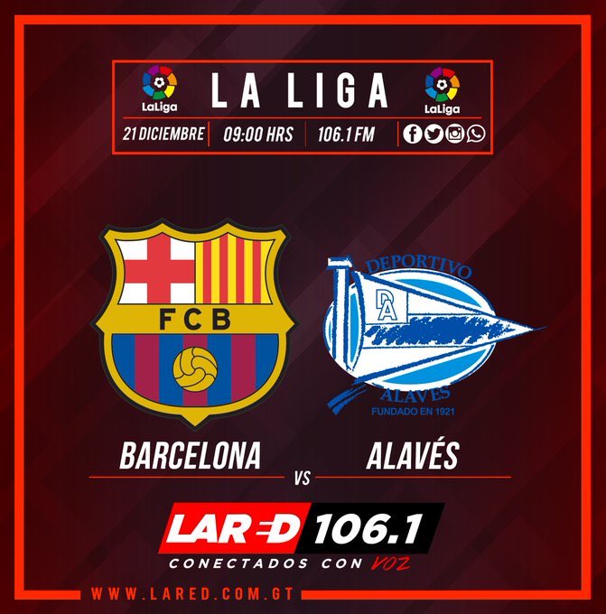 dixonvasquez_LR's tweet photo. #LigaEspañola
Amigos ya les acompañamos con la transmisión del partido
#Barcelona vrs #Alavés
Con @pumpumdelgol @crisarrioladj
#HugoLandaverde
Todo por @Lared1061 mensajes al
58581061 Wattsapp #Saludos https://t.co/t9Jrn06vEe