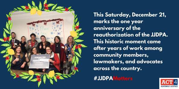 It’s been a year since the JJDPA was reauthorized. Learn more about this Act and how it helps fund #YouthJustice programs across the country: bit.ly/JJDPA-Updates  #JJDPAMatters