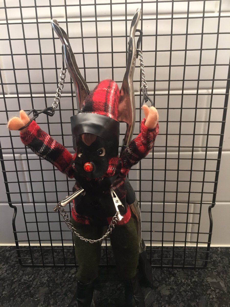 thedirtyelf2020's tweet photo. Fifty Shades of Gray! Elf style!😏 https://t.co/MvHH7kggYL