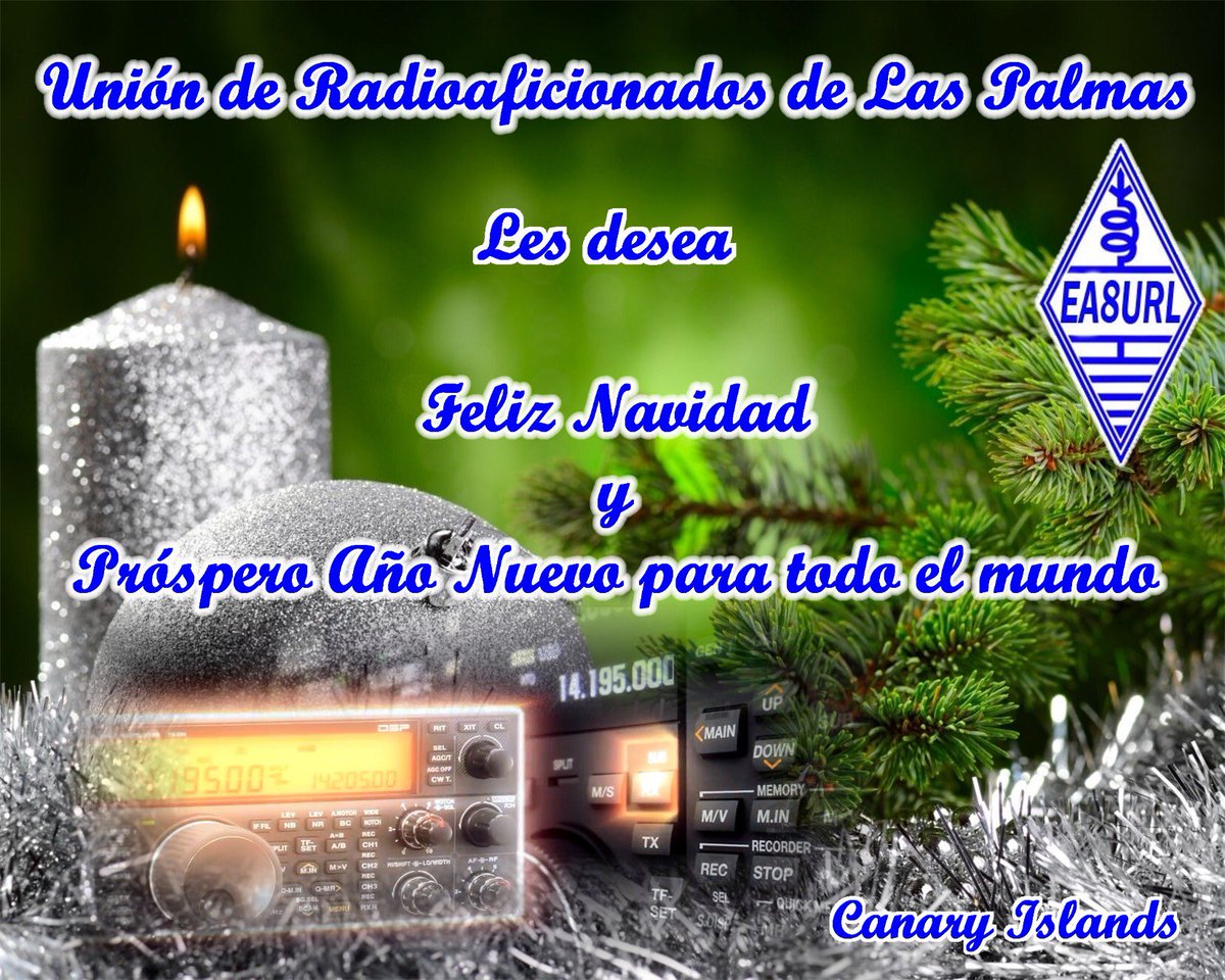 Desde URE Las Palmas, queremos desearle a todos nuestros socios, amigos y simpatizantes, una Feliz Navidad y un prospero año nuevo. 
Para Navidad, felicidad, para el nuevo año, prosperidad, y para siempre, Salud.