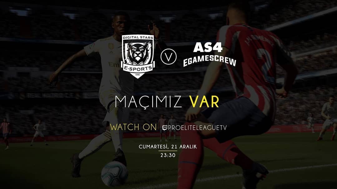 DigiStarsEspor's tweet photo. MAÇ GÜNÜ | MATCH DAY 🏆 Pro Elite League 6. Hafta
🆚 @goztepegaming  - @AS4eGamesCrew 
🗓  21.12.2019
🕰 23:00-23:30
#HaydiDSE 
#fifa #fifa20 #proclub https://t.co/4KvB0CE3zq