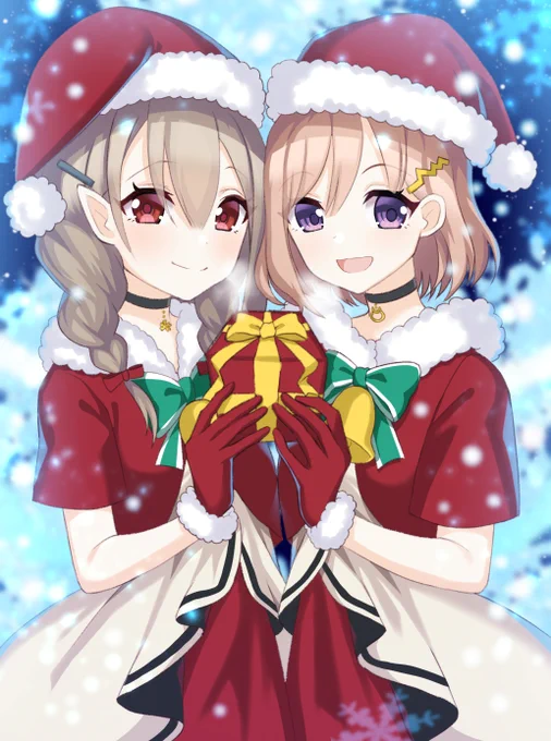 我慢できなくて描いたー!!!
クリスマスが待ちきれないから、メリークリスマスッ!!

#楠栞桜  #柾花音 