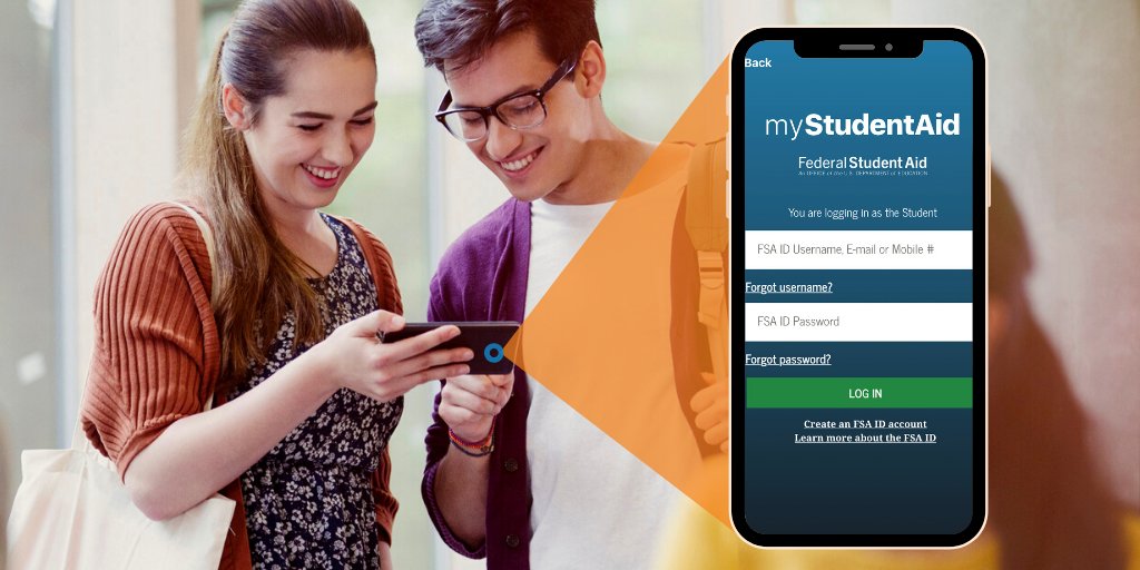 Journey2College's tweet photo. Haven't filled out the #FAFSA? It's more convenient when you can just do it on your phone! Just go to your phone's app store and search for the My Student Aid app. #Journey2College #FinancialAid #MyStudentAid https://t.co/AHTV3UyivA