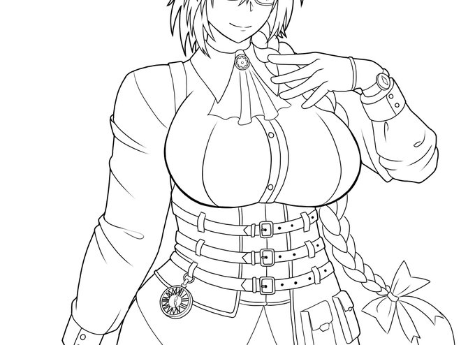 ようやく線画がおわった・・・・・・・・・ 