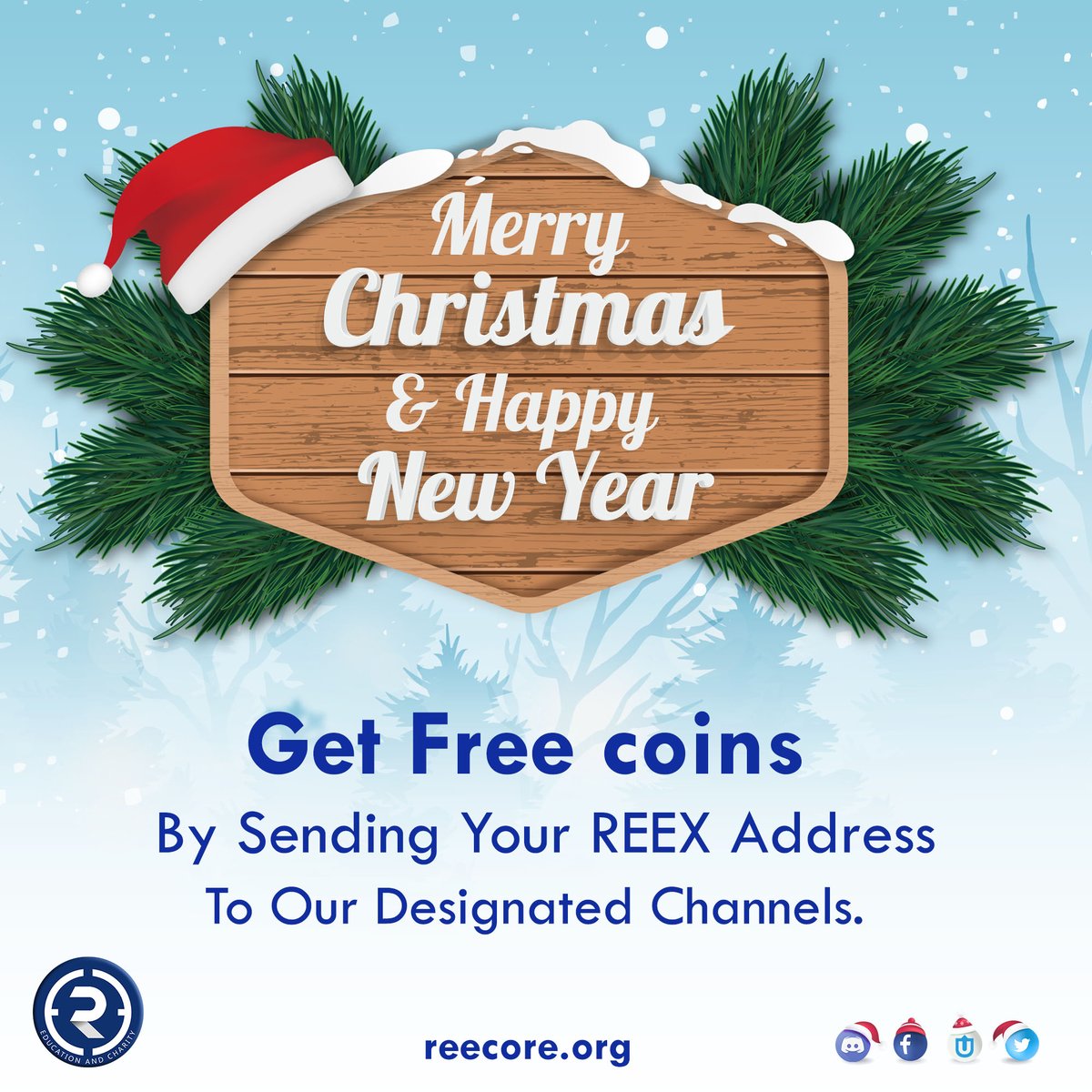 Reecore_Coin's tweet photo. Join us as we #celebrate the festive season with 'Love from #Reecore Team' #giveaway successions! Starting December 21st, we will be giving away free #gifts in collaborations with our partners and across our various social channels.
@airdrops_io @CryptoAirdrops @CryptoAdventure https://t.co/P52WGw2VUO