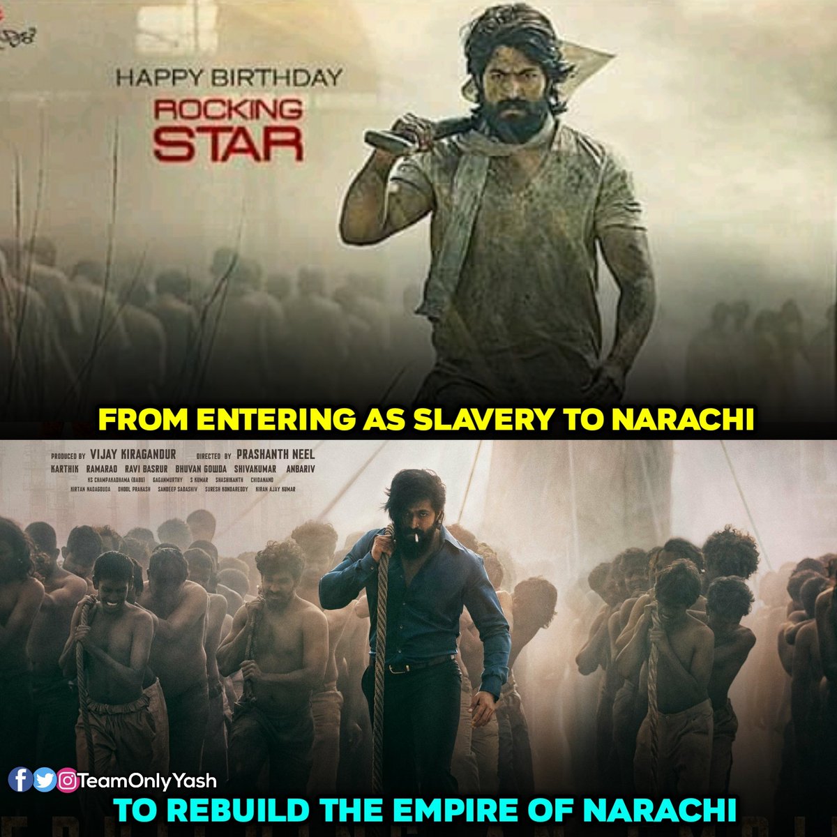 TeamOnlyYash's tweet image. #KGFChapter2Firstlook

😎🔥 @TheNameIsYash Boss