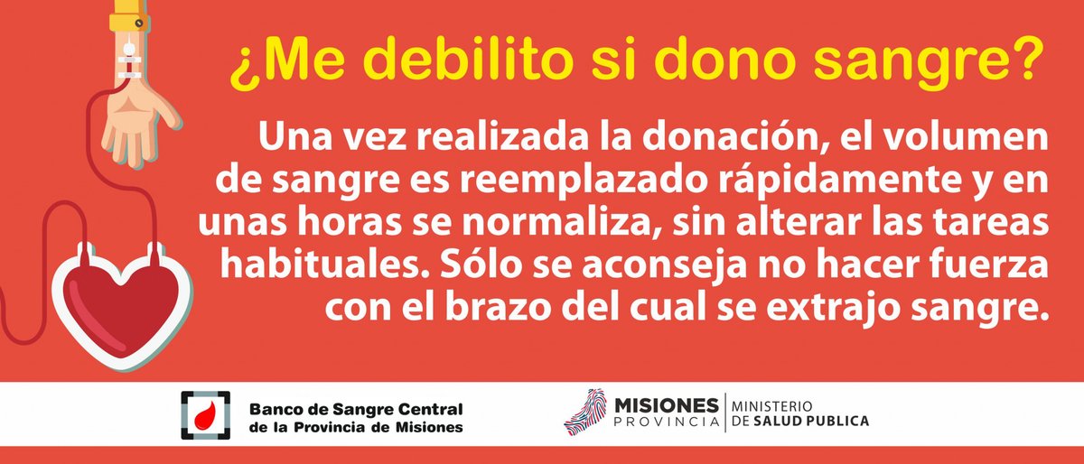 BancoSangreMisiones (@bscmnes) on Twitter photo 