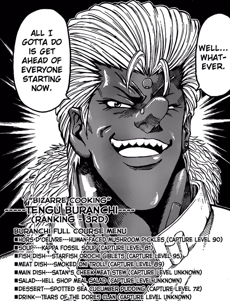 Akagami_waled's tweet photo. One of the best character introduction of all time. โค๏ธ TENGU BURANCHI!!! ๐ฅ #Toriko #ReadToriko https://t.co/rNU83s8zeI