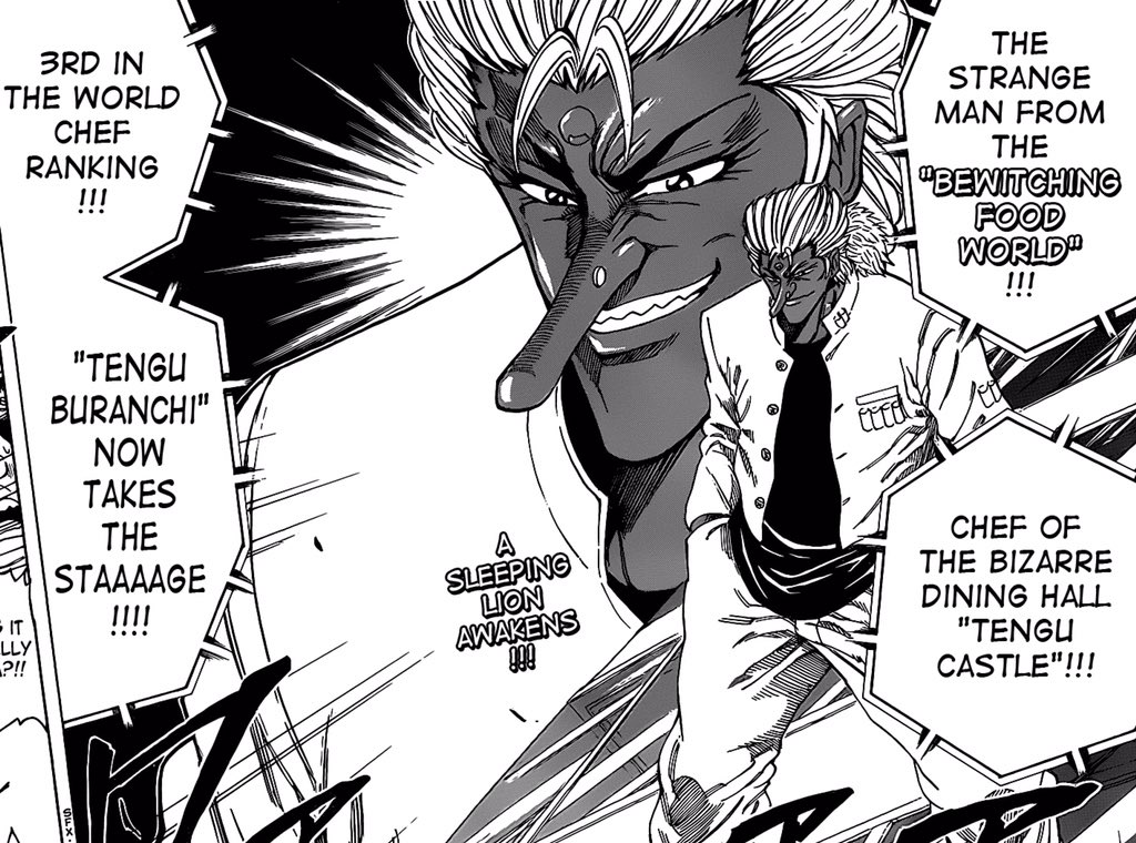 Akagami_waled's tweet photo. One of the best character introduction of all time. โค๏ธ TENGU BURANCHI!!! ๐ฅ #Toriko #ReadToriko https://t.co/rNU83s8zeI
