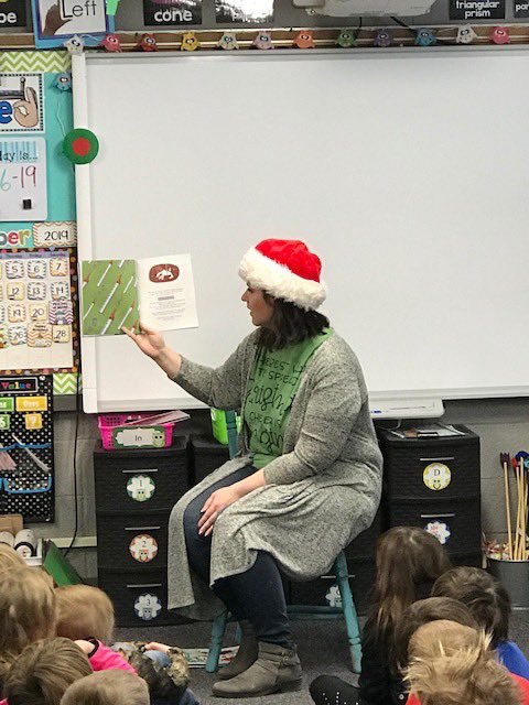 I had the privilege of being the December mystery reader in 1st grade! #WeAreISD1 #literacycoach #makeitfun