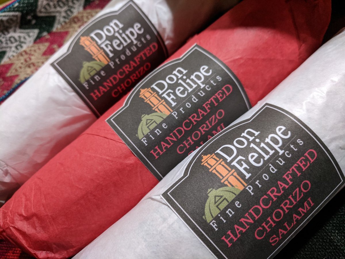 DonFelipePDX's tweet photo. Have you sampled our newest addition to our Chorizo Products?  Handcrafted Spicy Chorizo Salami. Find this and your favorite Chorizos at our last Holiday Farmers Market of 2019. 
Forest Grove Elks Lodge, 2810 Pacific Ave.
Sunday, December 22 
1:00 pm - 5pm https://t.co/swyhWQ8PWD