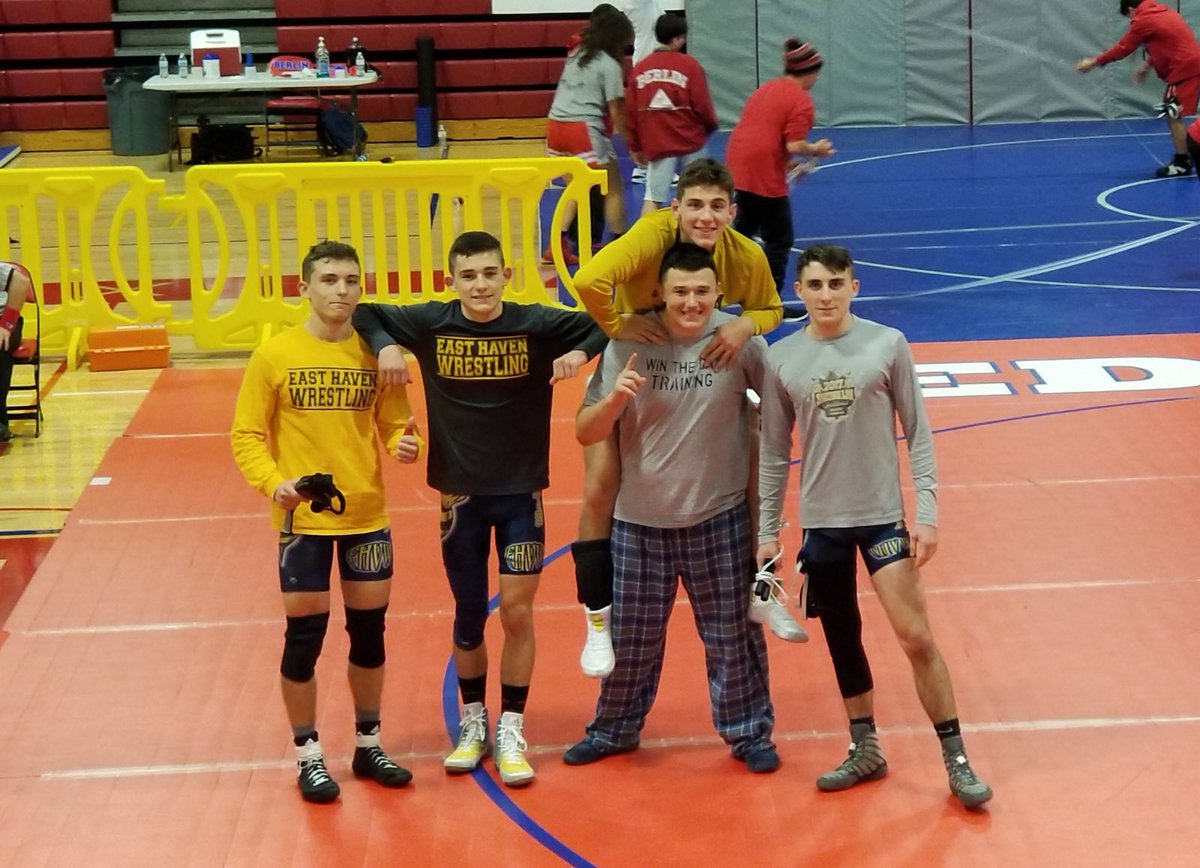 East Haven Wrestling: Divito, Divito, Divito, Bugatti  &amp; Horton heading to the championship match!  Let’s go Easties!!! <a href="/EHHSwrestle/">EHHS wrestling</a> <a href="/EhHive/">The Hive</a>