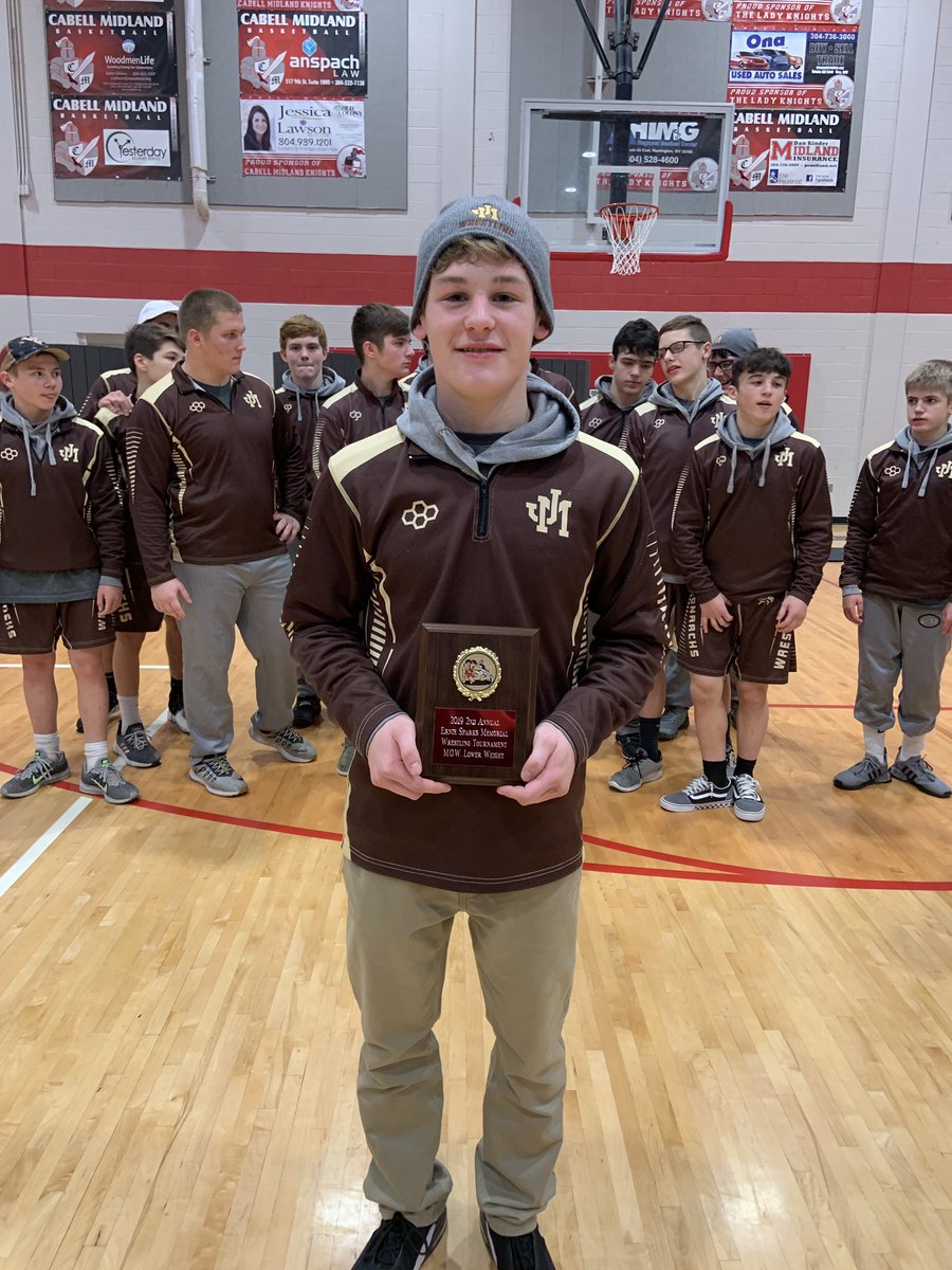 angelfarm8's tweet photo. Ethan Gray Outstanding Wrestler Lower Weights at Cabell Midland Duals @JMHSMonarchs https://t.co/21l5rbJktA