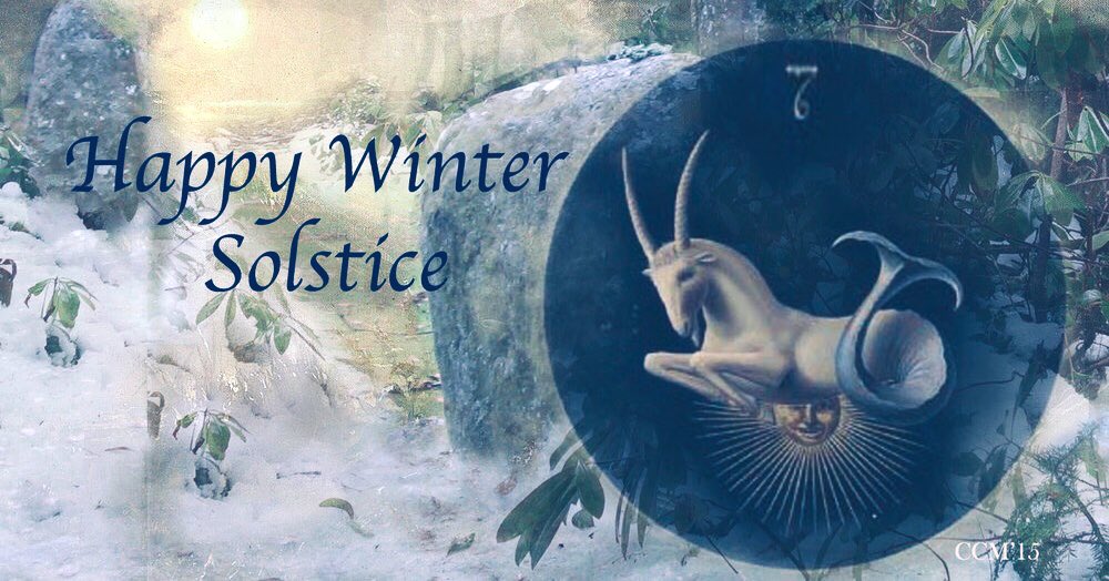 JodieEmery's tweet photo. Happy Winter Solstice! The darkest day of the year has me seeing the light more clearly than ever before.

And Happy Capricorn season to my fellow mystical sea goats, too! We swim oceans &amp; climb mountains...

Here’s to a new season and year of happiness, hope &amp; health for us all! https://t.co/cBqqMfjN5l